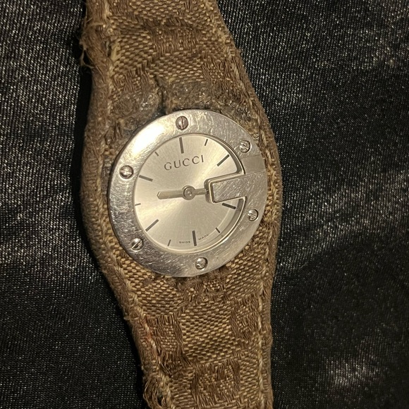 Gucci GG Canvas Bandeau Watch Brown Unisex Monogram - Picture 9 of 11
